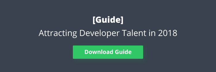 Banner reading "Guide: Attracting Developer Talent in 2018"