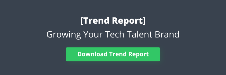 Banner reading "[Trend Report] Growing Your Tech Talent Brand"