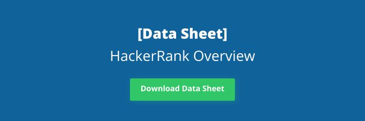 Banner reading "[Data Sheet] Hackerrank Overview"
