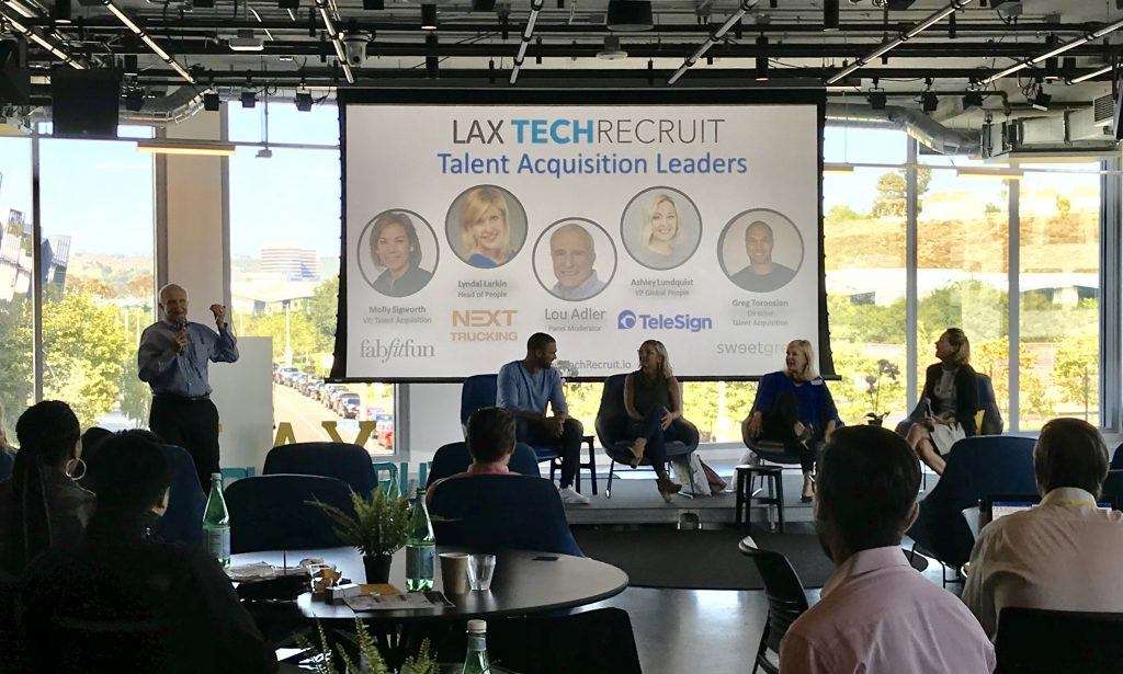 Photo of stage in LAXTechRecruit Conference 2019