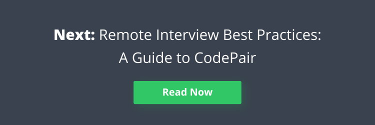Banner reading "Remote Interview Practices: A Guide to CodePair"