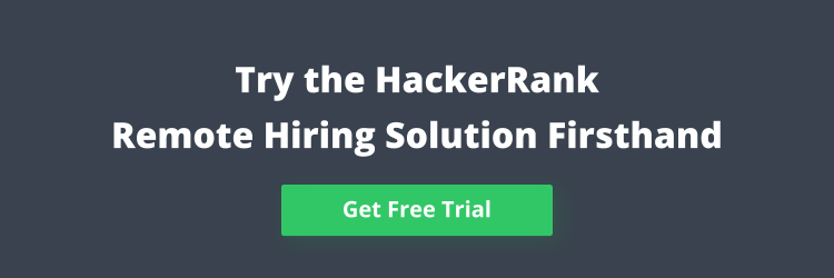 Banner reading "Try the Hackerrank Remote Hiring Solution Firsthand"